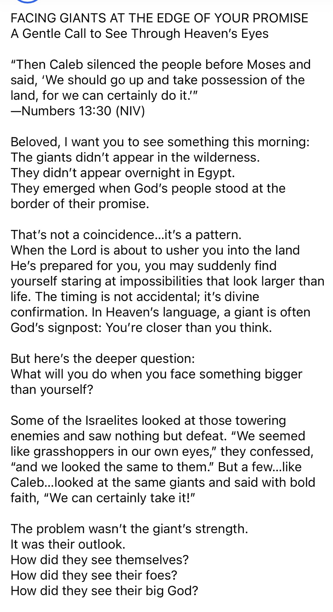 How we see the Giants – 5 Minutes of Hope